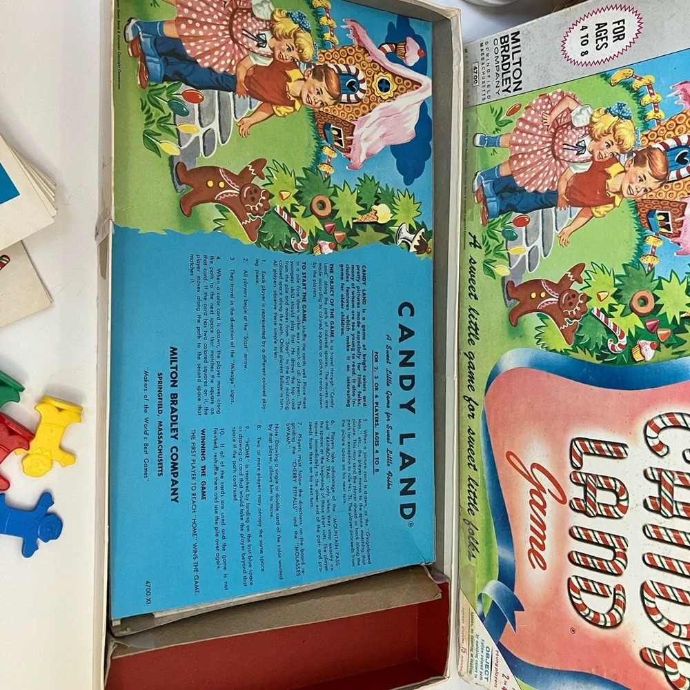 Vintage MCM 1955 Candy Land Game by Milton Bradley Midcentury Modern 1950s MB - Picture 11 of 16